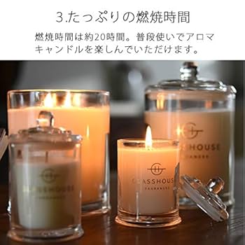 Amazon.co.jp: GLASSHOUSE アロマキャンドル ミニキャンドル 60g